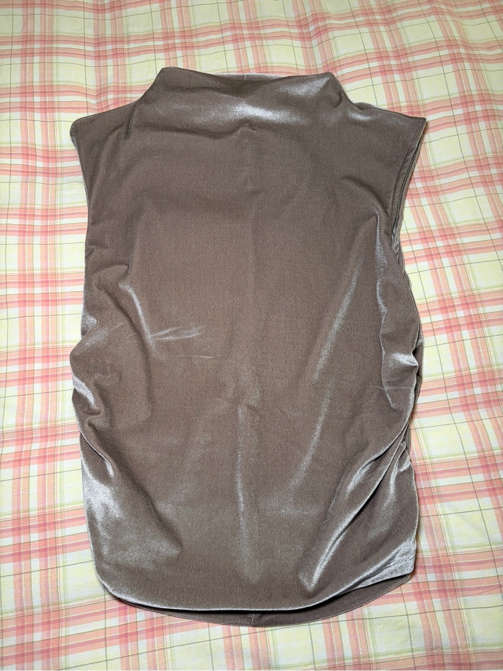 a new day Brown Velvet Mock Neck Sleeveless Camisole